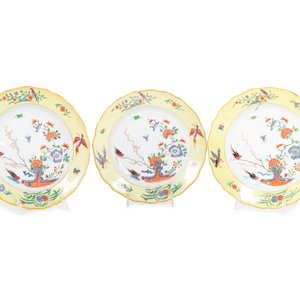 A Set of Ten Meissen Porcelain