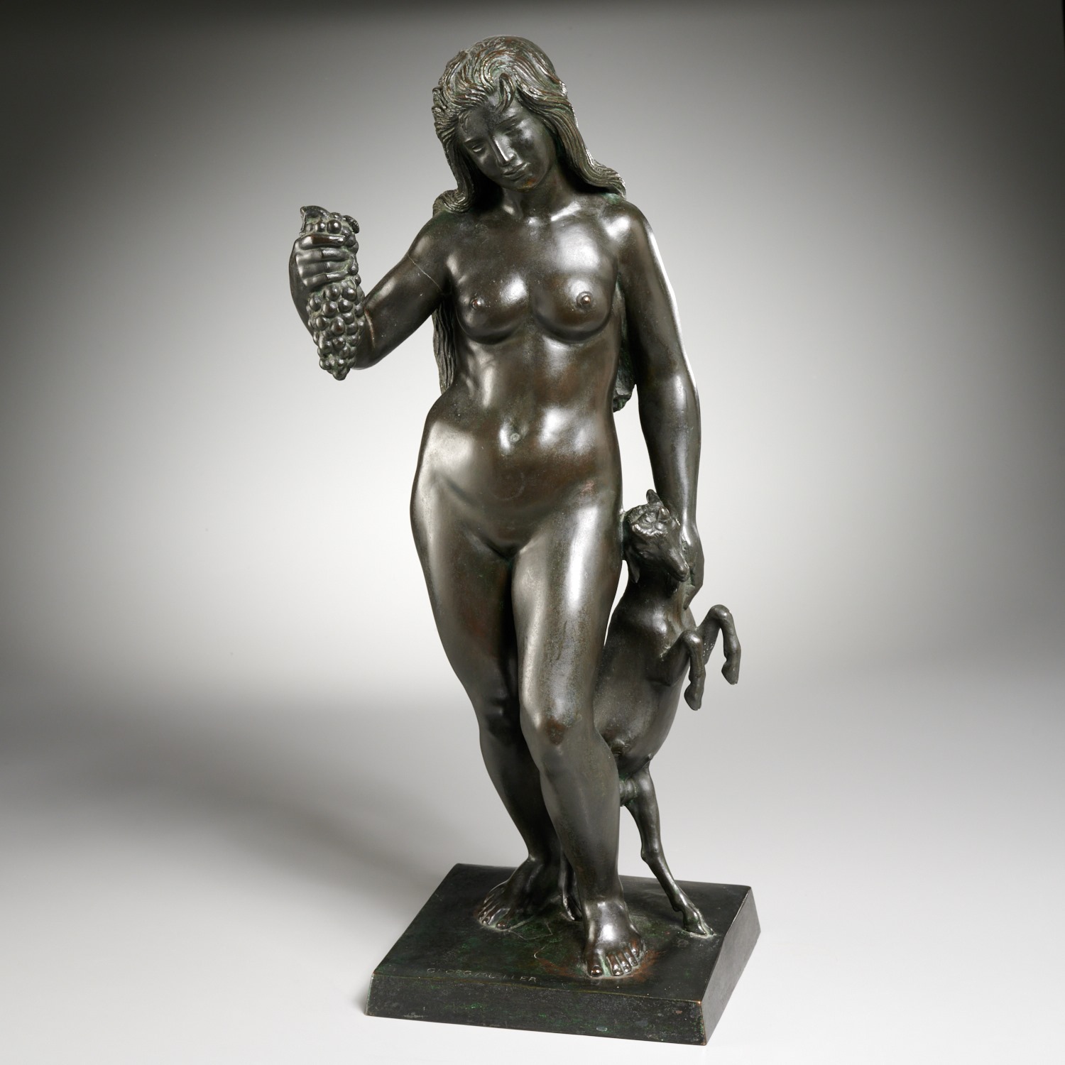 GEORG MUELLER, BRONZE NUDE, C.