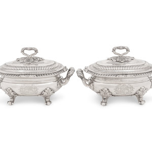 A Pair of George III Silver Sauce 2a5e06