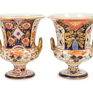 A Near Pair of Derby Porcelain