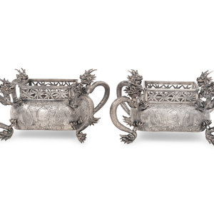 A Pair of Silver Chinese Jardini res Zee 2a5e86