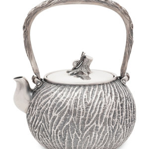 A Japanese Silver Kettle Koriyama  2a5e90