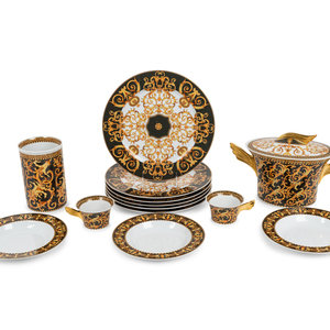 A Group of Versace Porcelain Barocco