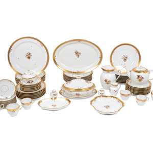 A Royal Copenhagen Gold Rose Porcelain