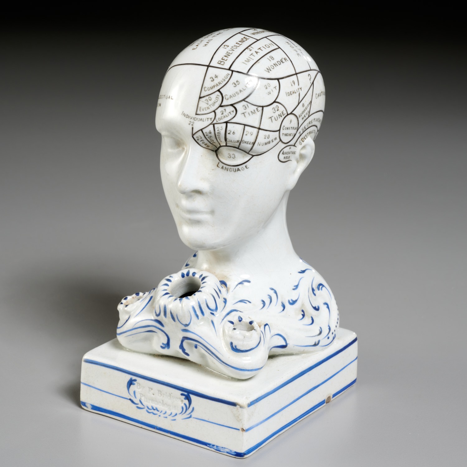 BENNINGTON POTTERY PHRENOLOGICAL 2a5ee4