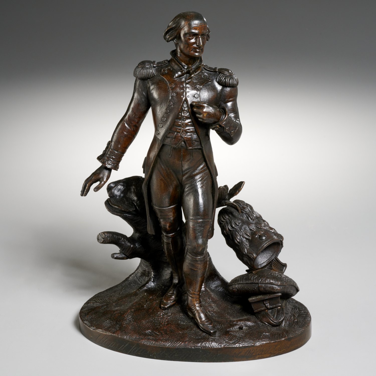 FRENCH SCHOOL, BRONZE MILITARY FIGURE