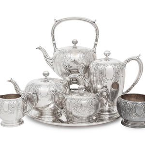 An American Silver Seven-Piece Tea and