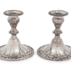 A Pair of American Silver Candlesticks Gorham 2a5f1f