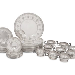 A Set of American Silver Dinner