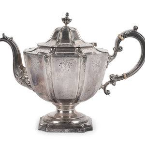 An American Silver Teapot WM B  2a5f46