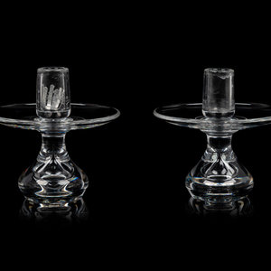 A Pair of Steuben Glass Candlesticks Height 2a5f66
