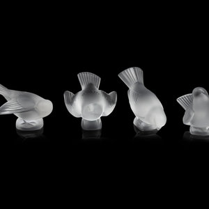 Four Lalique Bird Ornaments Second 2a5f70