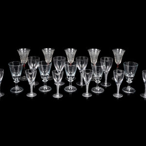 A Group of Glass Stemware
comprising