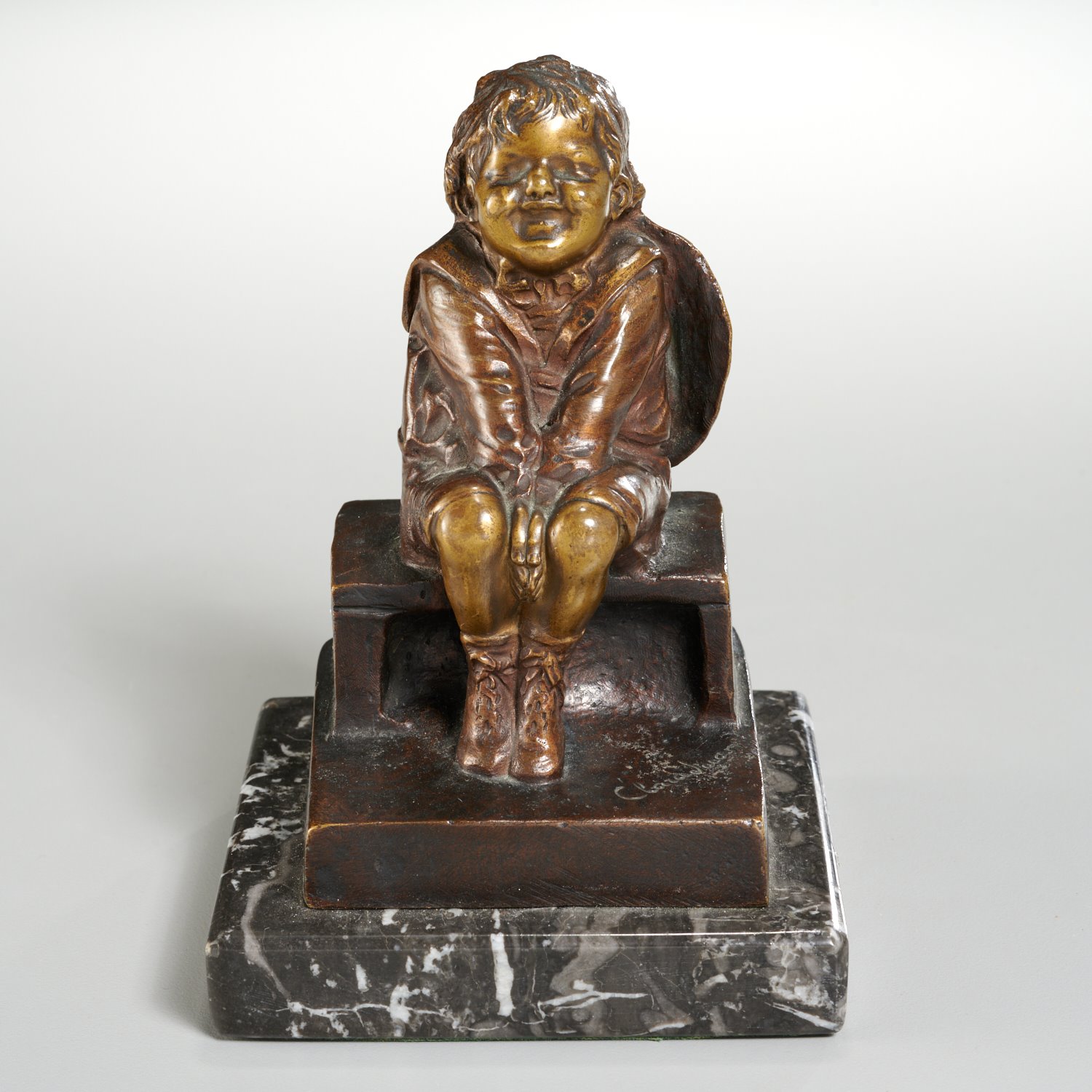 JUAN CLARA, PATINATED BRONZE STATUE