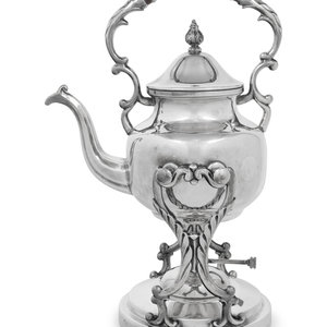 A Silver-Plate Kettle on Lampstand
20th