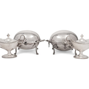 A Pair of Silver Plate Sauce Tureens 2a5fb3