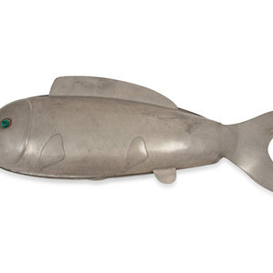 A Chinese Export Pewter Fish-Form
