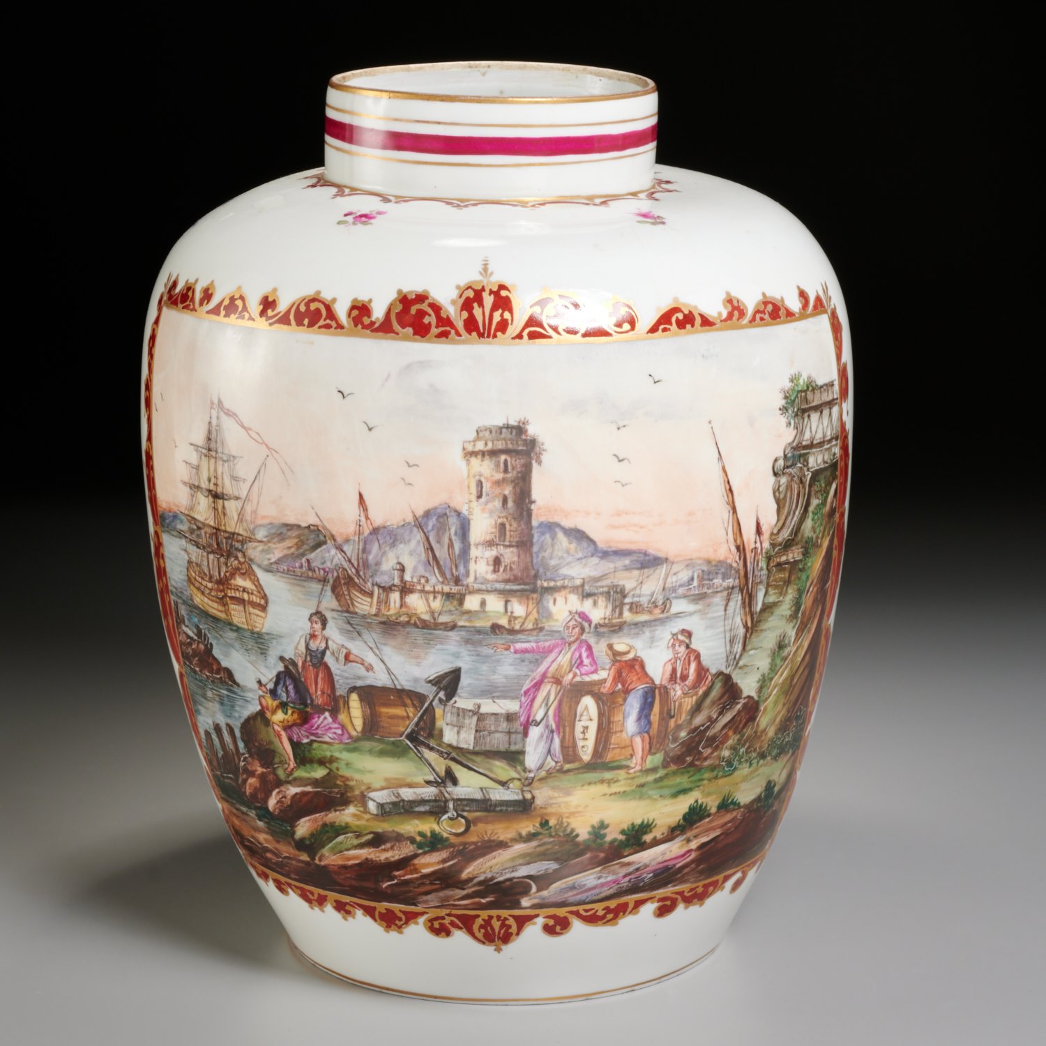 LARGE VIENNA PORCELAIN JAR 19th/20th