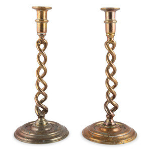 A Pair of English Brass Open Twist 2a60d6