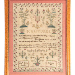 A Needlework Sampler
Circa 1825
identified