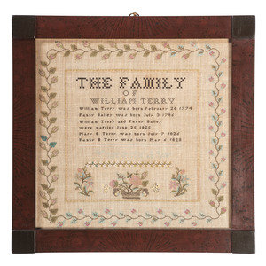 A Family Tree Embroidered Needlework  2a6169