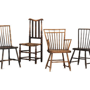 Three Windsor Side Chairs and a 2a618c