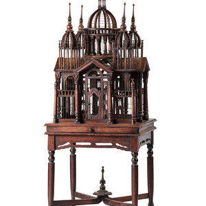 An Architectural Mahogany Birdcage 2a618d