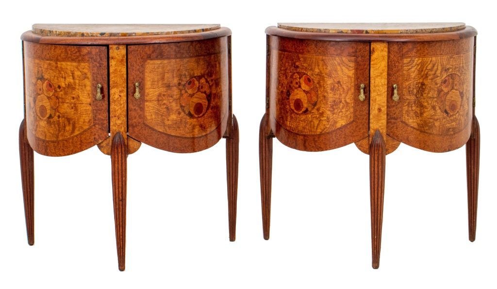 ART DECO ROSEWOOD MARQUETRY NIGHTSTAND