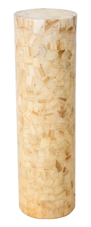 MULLER'S ONYX PEDESTAL COLUMN LAMP