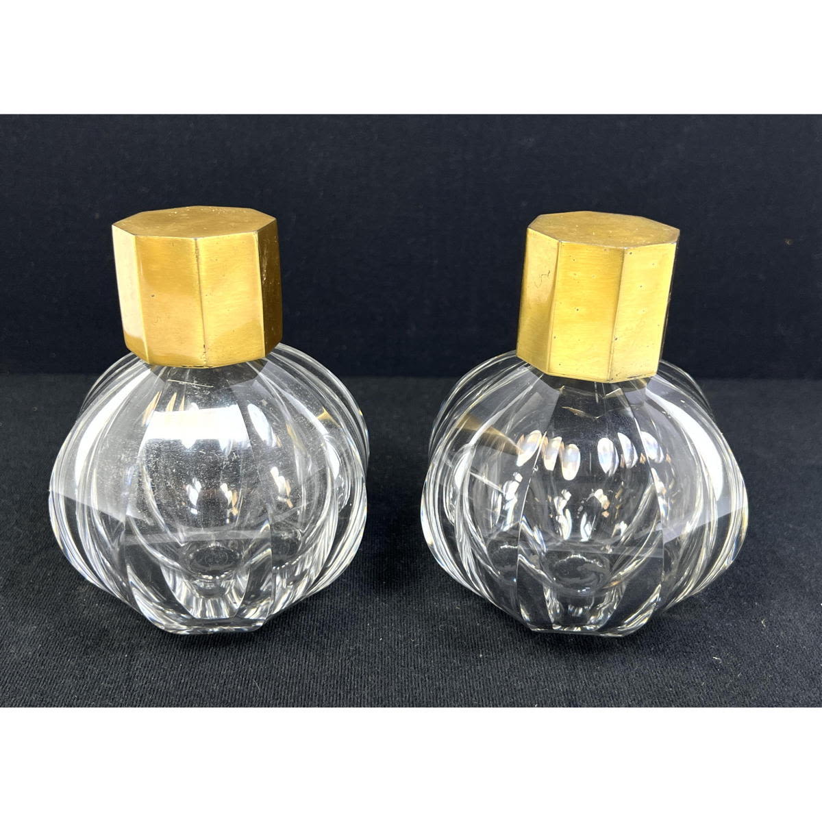 2pc Vintage Baccarat cologne bottles 2a622e