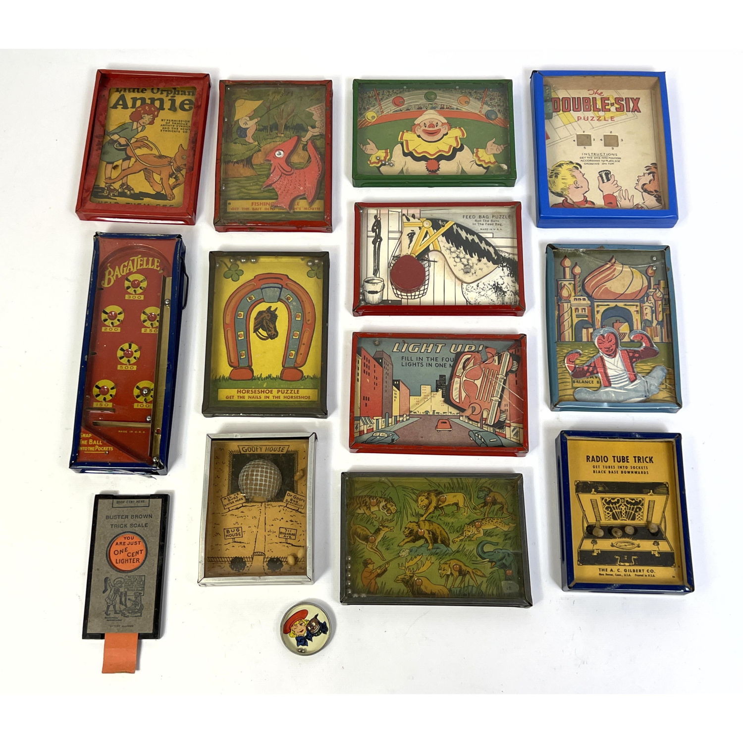 14pc Vintage Childrens Skill Games.