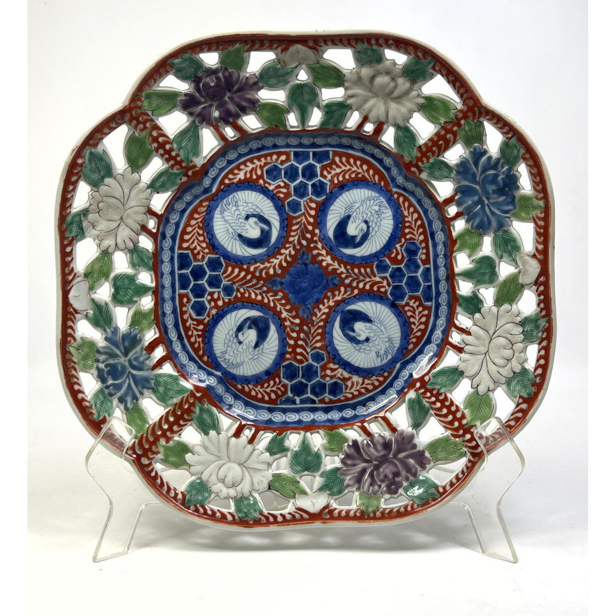 Chinese Imari Square Dish with