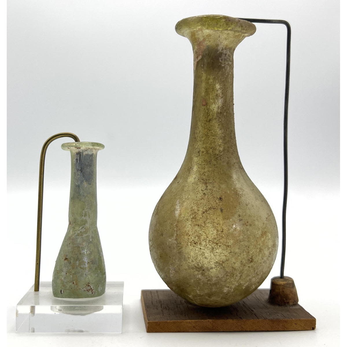 2pc Ancient Roman glass vases  2a6287
