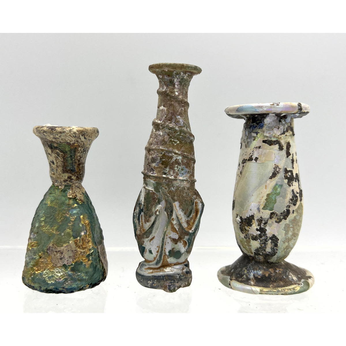 3pc Ancient Roman glass miniature