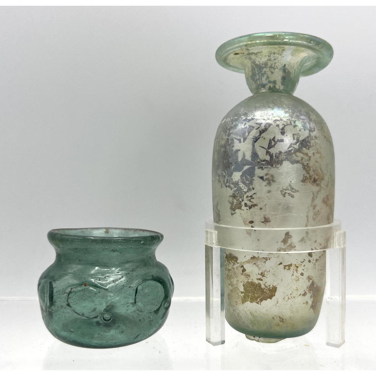 2pc Ancient Roman glass miniature