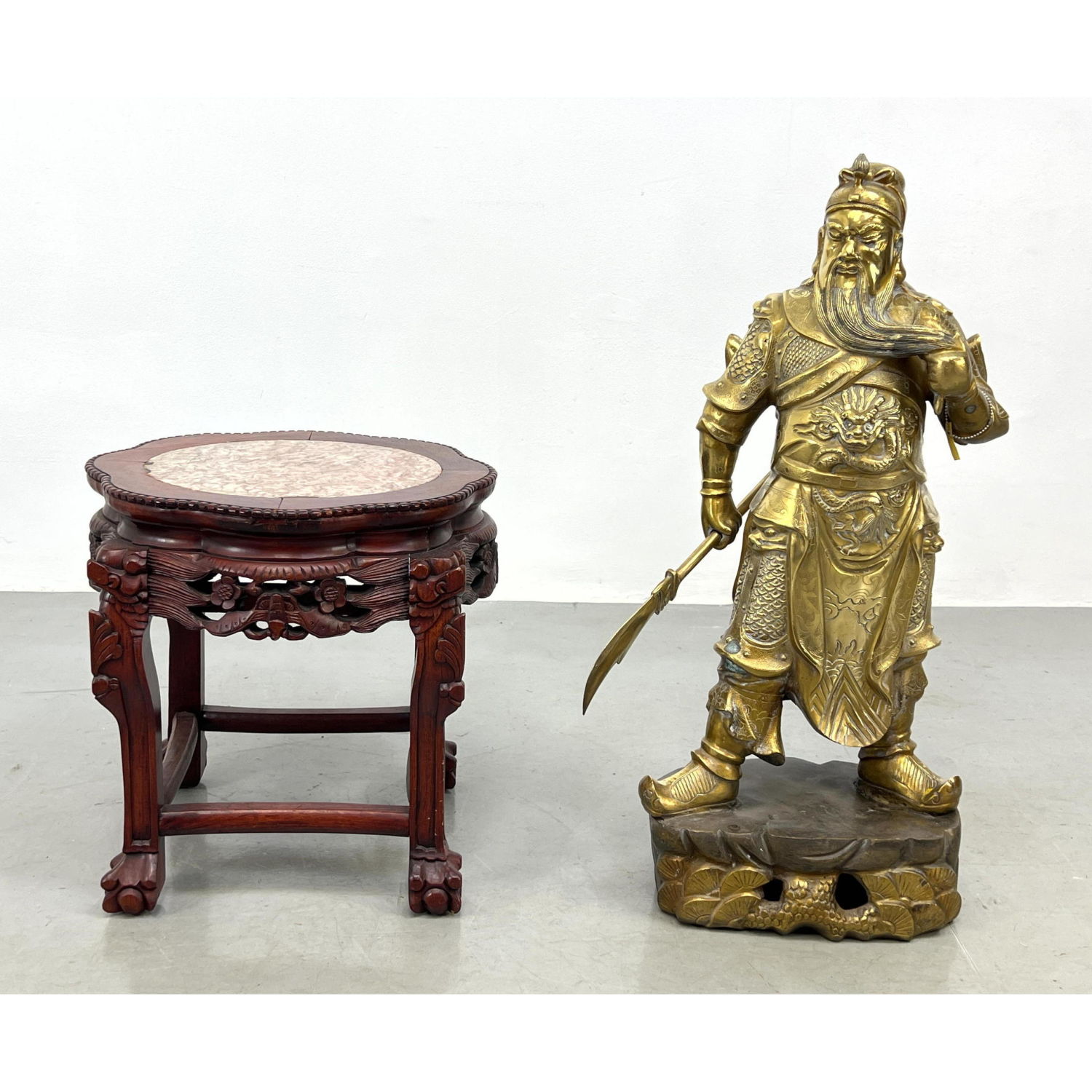 2pc Asian. Brass Asian Warrior.