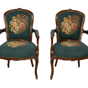 A Pair of Louis XV Style Walnut 2a62cf