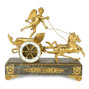 A French Gilt Bronze and Marble