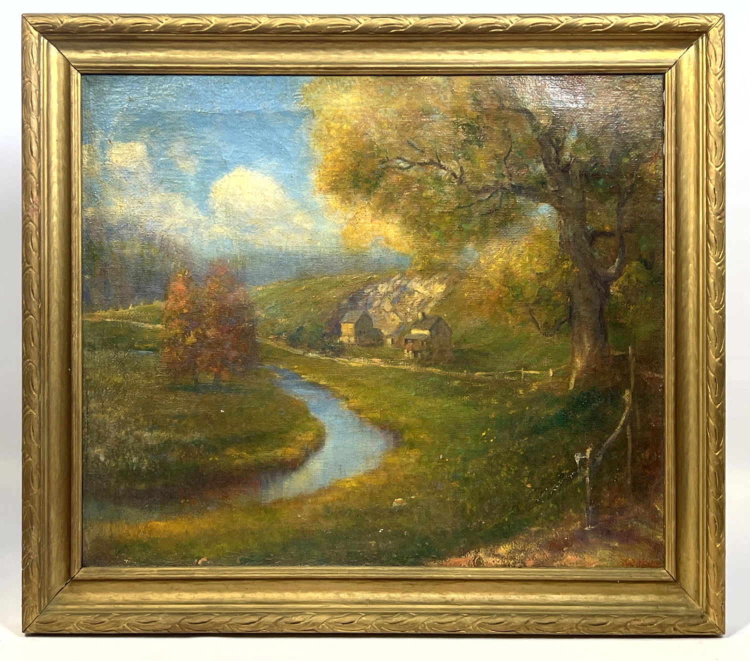 Oil on canvas landscape scene JOSEPH 2a6368