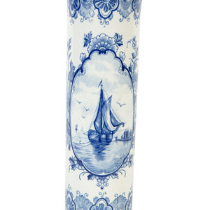 A Delft Ware Vase 20th Century Height 2a6375