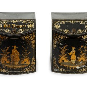 A Pair of English Black and Gilt 2a638c