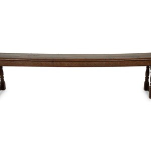 An English Oak Hall Bench
18th