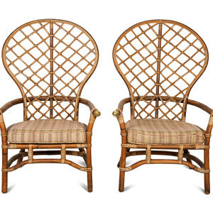 A Pair of Adirondack Style Armchairs
Height