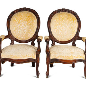 A Pair of Rococo Revival Carved