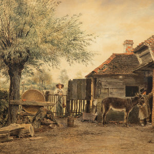 William Henry Hunt
(British, 1790-1864)
Barnyard
watercolor
21