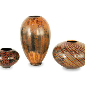 Three Paradox Ceramic Vases
(American,