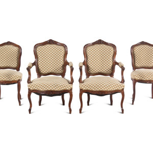 A Set of Four Louis XV Style Carved 2a65ba
