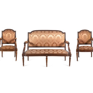 A Louis XVI Style Walnut Seating 2a65e0
