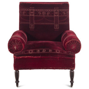 A French Cut-Velvet Upholstered