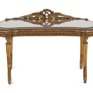 A Louis XVI Style Giltwood Bench Early 2a65e8